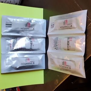 NEW LOT of 2 packets of U Shampoo,  Conditioner and Renew